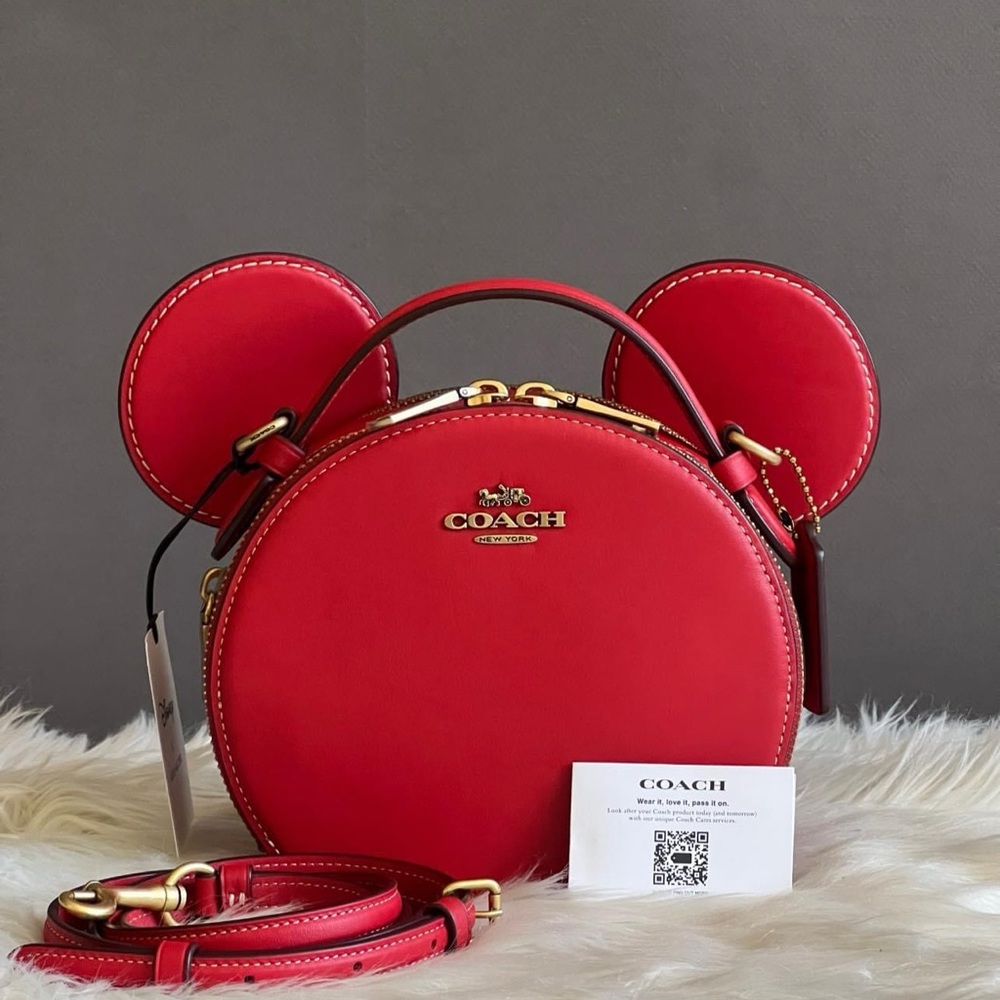 💰SOLD - CM194- Disney X Coach Mickey Mouse Ear Bag - Picture 1 of 14